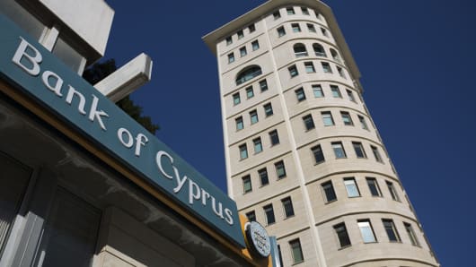 A Bank of Cyprus branch in Nicosia, Cyprus